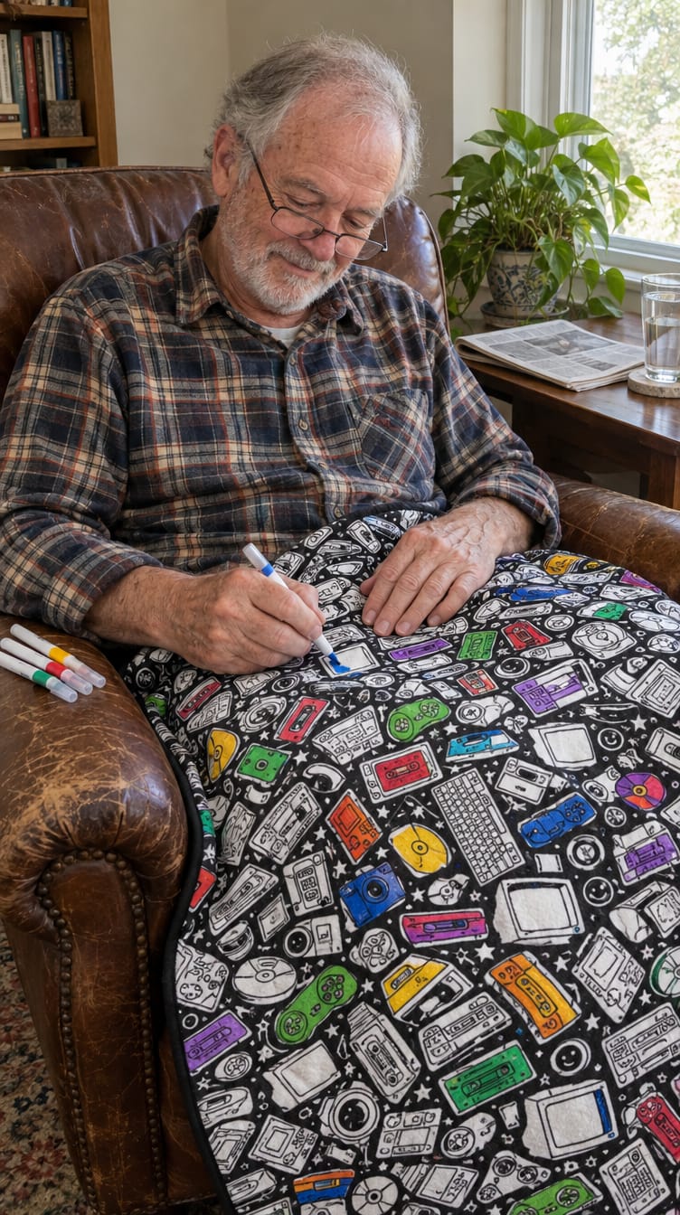 Customer photo review of Hueloom™ - Coloring Blanket