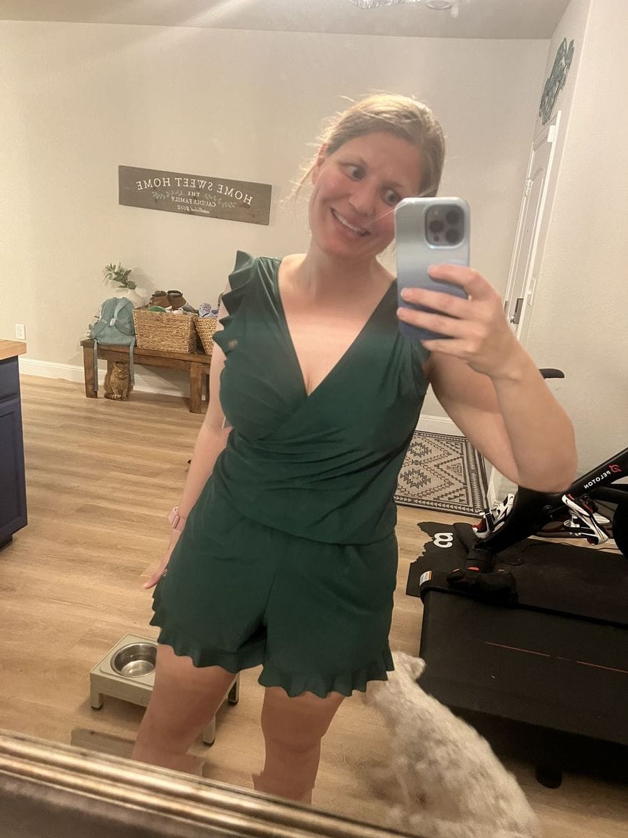 Customer photo review of Built-in Bra Swim Romper