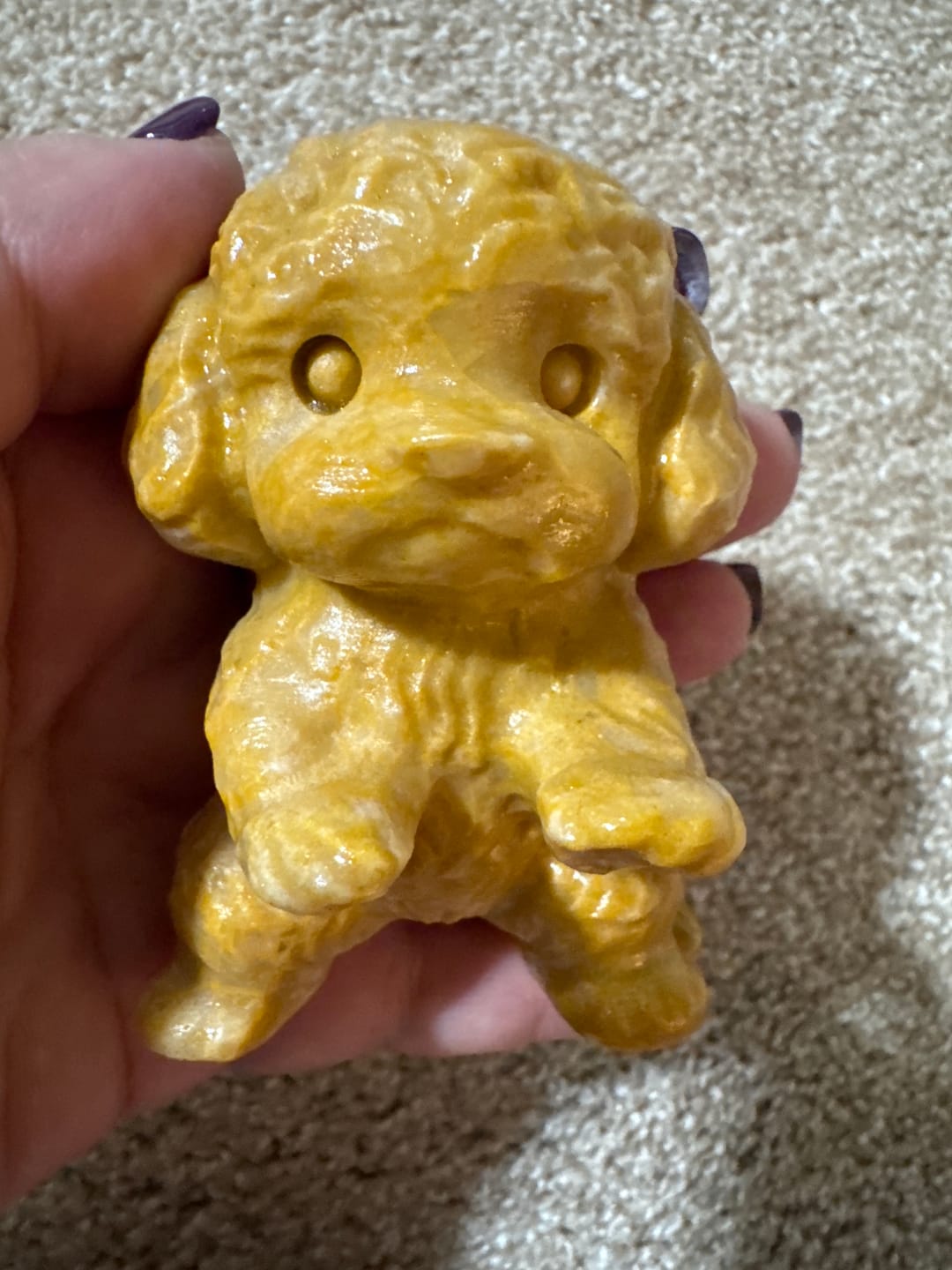 Customer photo review of Natural Crystal Carving Happy Poodle