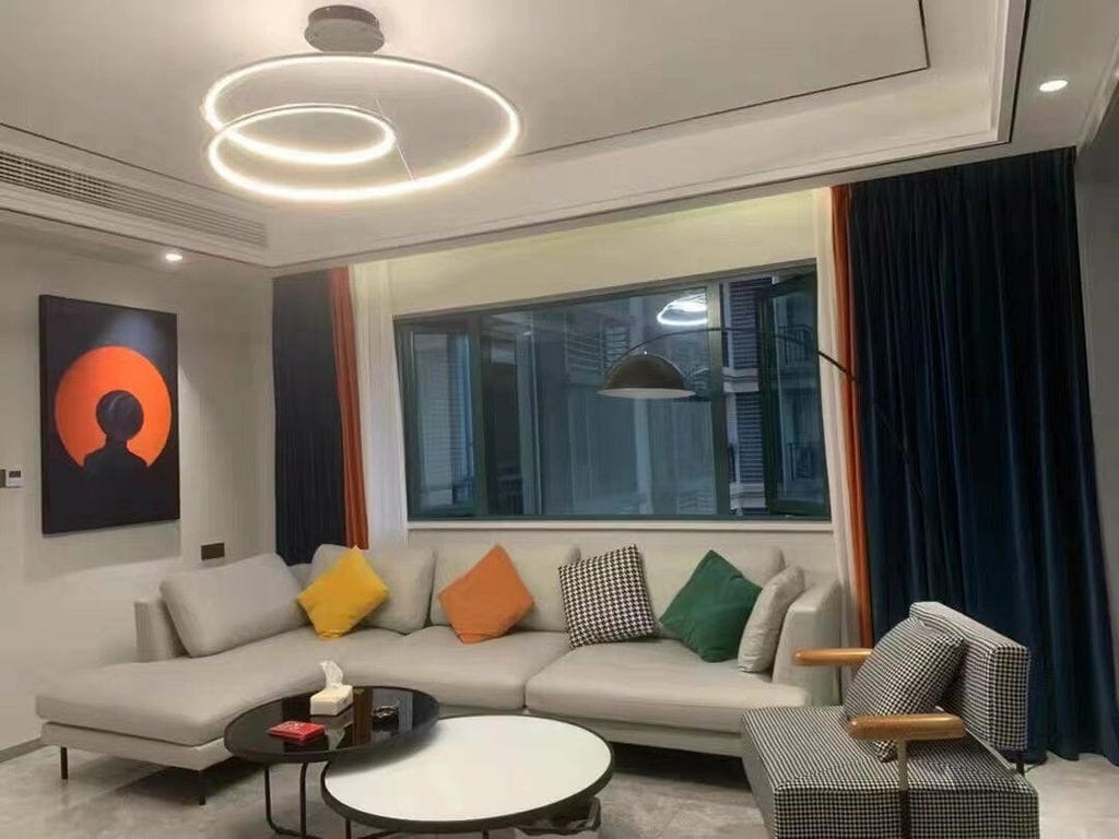Customer photo review of Nested Ring Chandelier, Aluminium and Acrylic, Integrated LED