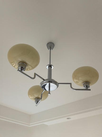 Customer photo review of Frosted Glass Chandelier for Dining Table, 27.5 cm Tall, Hardwired