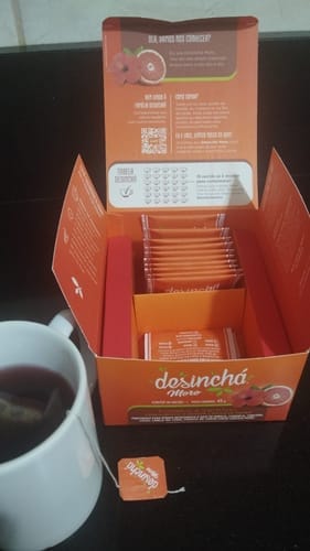 Customer photo review of Compre 1 Leve 2 Desinchá Laranja Moro e Hibisco (30 sachês)