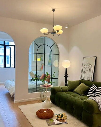 Customer photo review of Frosted Glass Chandelier for Dining Table, 27.5 cm Tall, Hardwired
