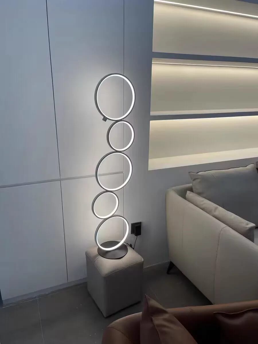 Customer photo review of LED Floor Lamp, Stacked Ring Design, Touch Switch, 115 cm