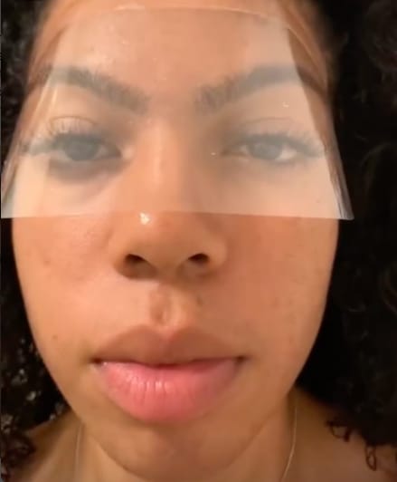 Customer photo review of Lash Shower Shield – Keep Water Off Your Lashes