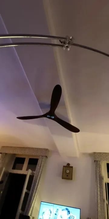 Customer photo review of Wooden Ceiling Fan with Remote, 3 Blades, DC Motor, 132–152 cm