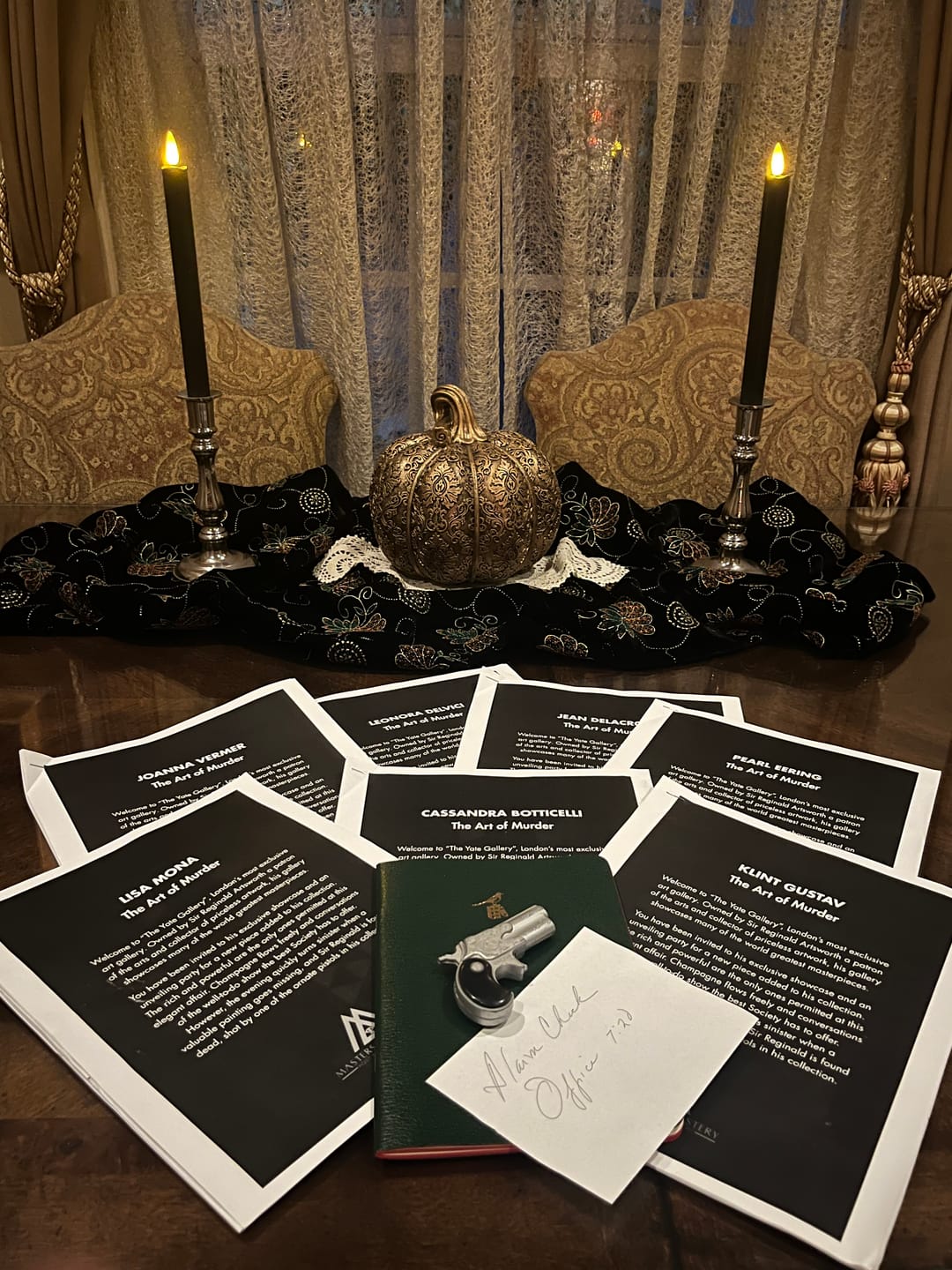 Customer photo review of The Art of Murder - An art Heist Murder Mystery Game Kit