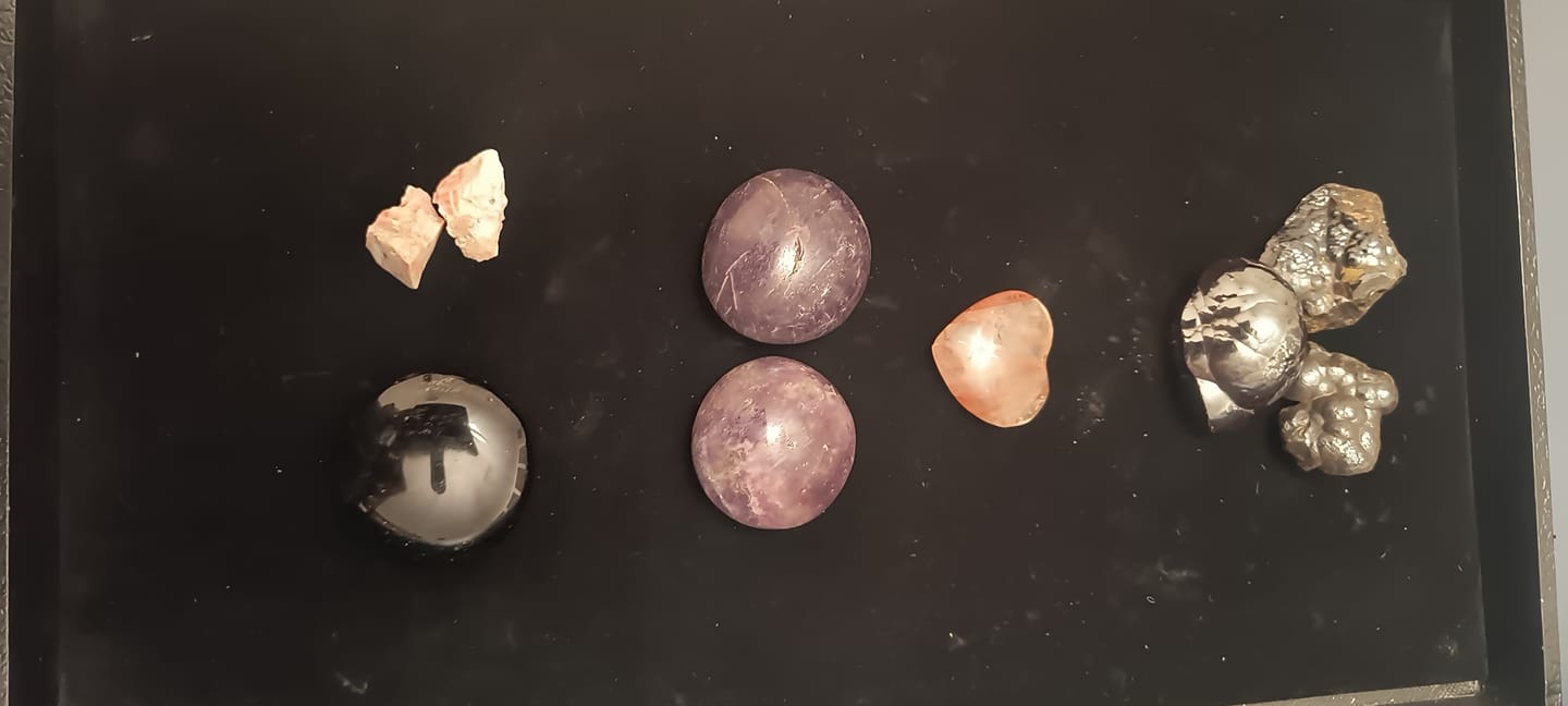 Customer photo review of Lepidolite Palm Pair