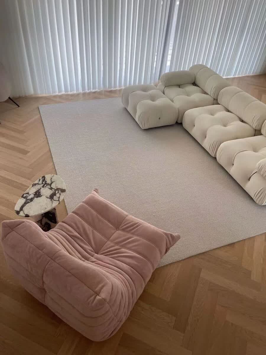 Customer photo review of Hiksnra 3 Seater Sofa with Rectangular Ottoman | Sofa in a Box