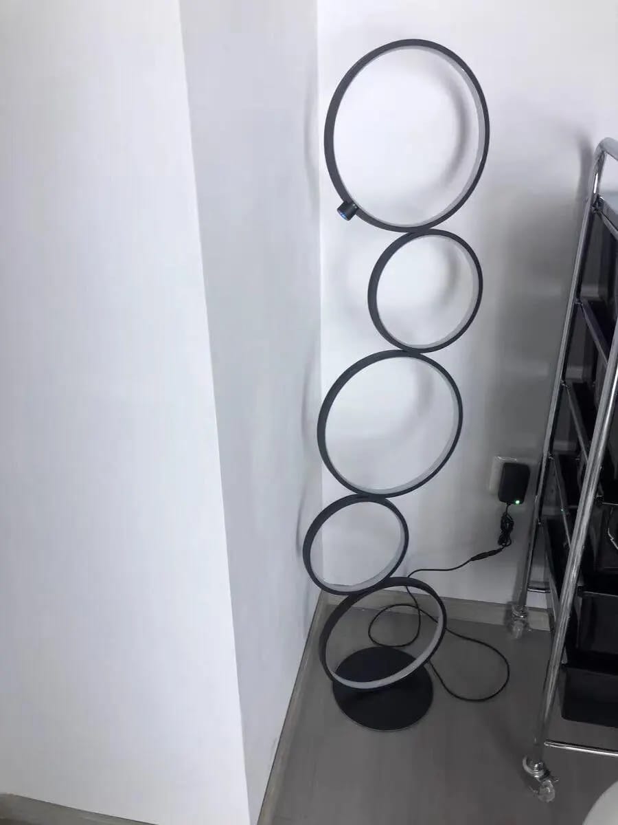 Customer photo review of LED Floor Lamp, Stacked Ring Design, Touch Switch, 115 cm