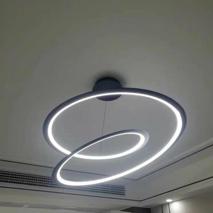 Customer photo review of Nested Ring Chandelier, Aluminium and Acrylic, Integrated LED