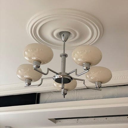 Customer photo review of Frosted Glass Chandelier for Dining Table, 27.5 cm Tall, Hardwired