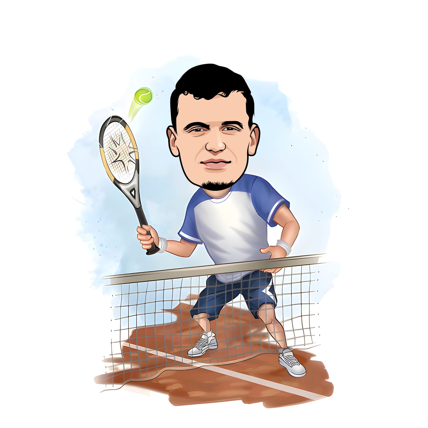 Customer photo review of Custom Tennis Portrait