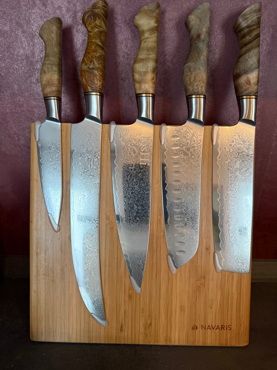 Customer photo review of Personalisierbares Damast Chefmesser Bergahorn
