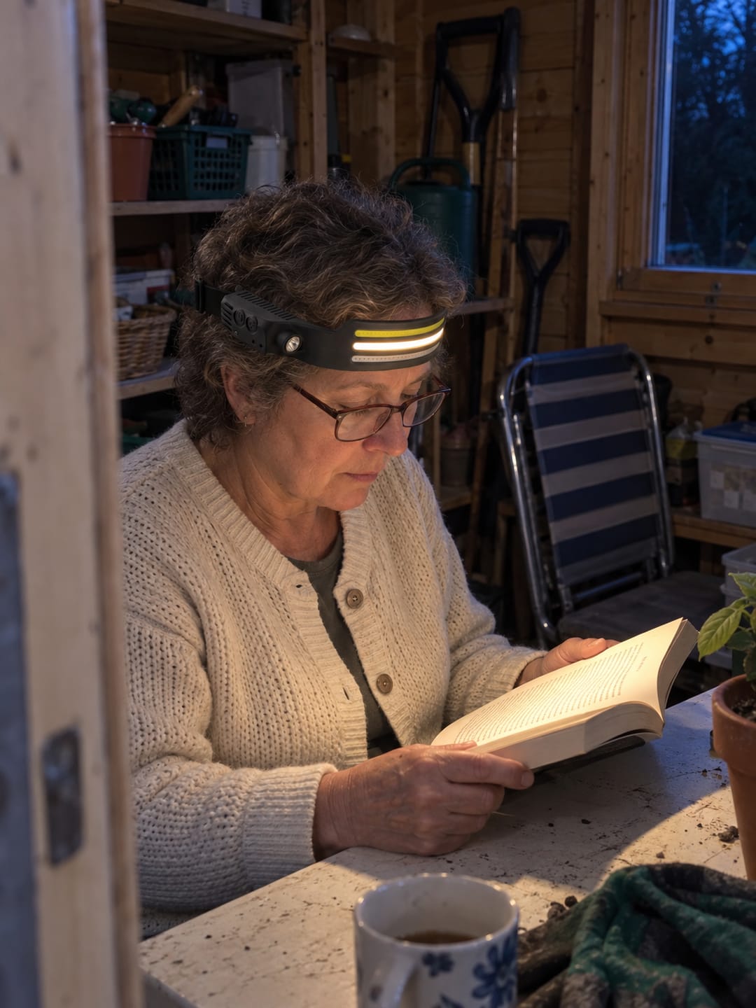 Customer photo review of LeuchtPro LED-Stirnlampe mit Akku, Sensor und 3 Lichtfarben