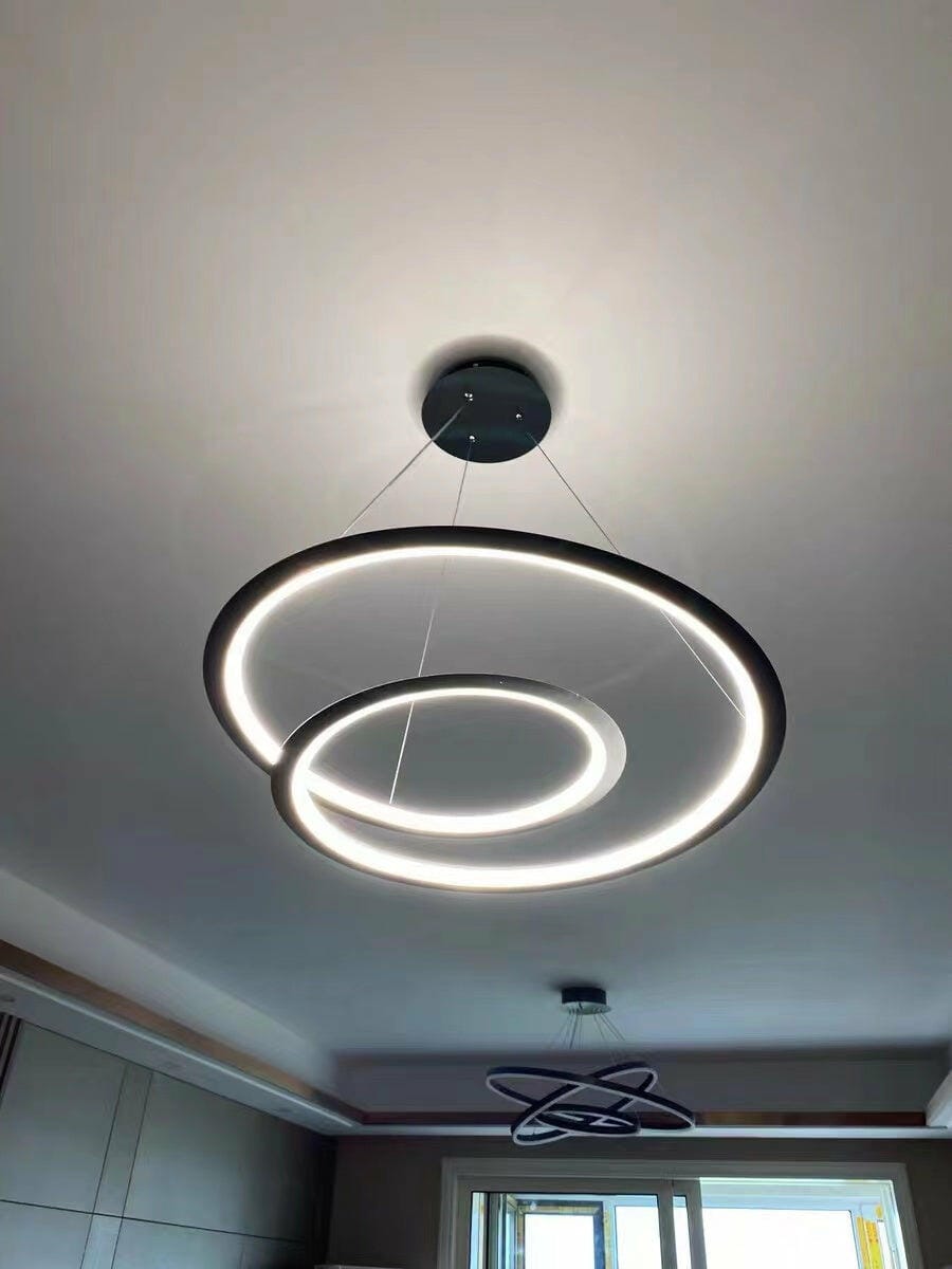 Customer photo review of Nested Ring Chandelier, Aluminium and Acrylic, Integrated LED