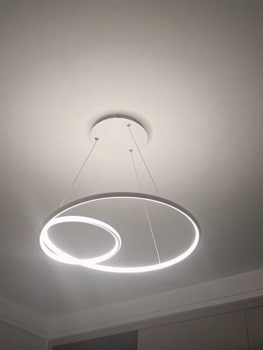 Customer photo review of Nested Ring Chandelier, Aluminium and Acrylic, Integrated LED