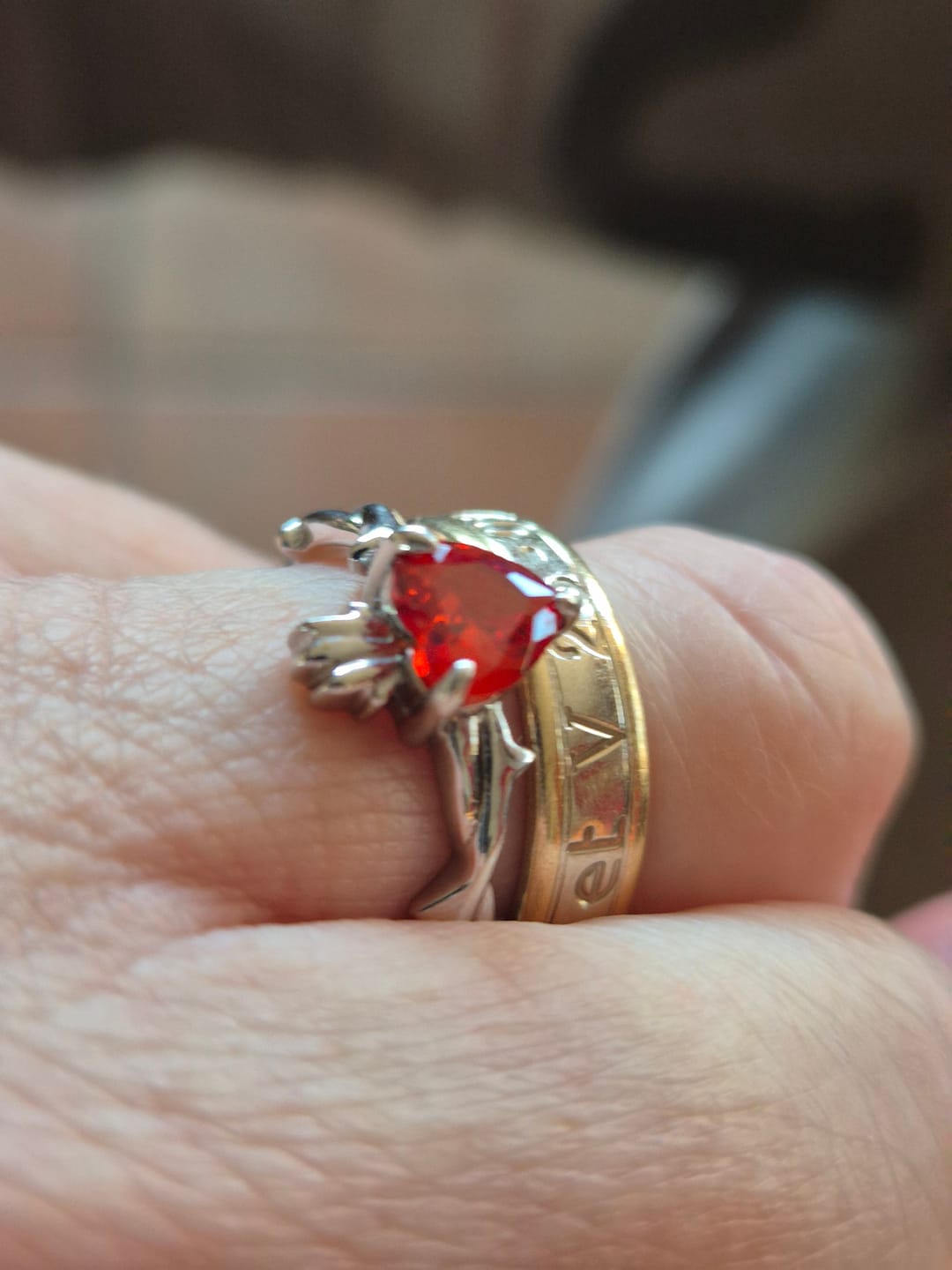 Customer photo review of Sacred Heart Ring