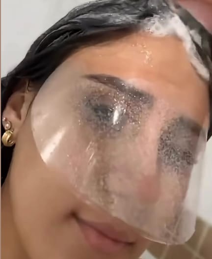Customer photo review of Lash Shower Shield – Keep Water Off Your Lashes