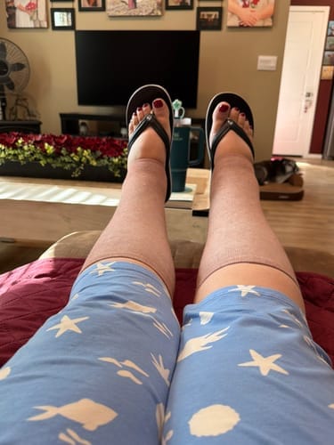 Customer photo review of Meias de bambu premium anti-fadiga