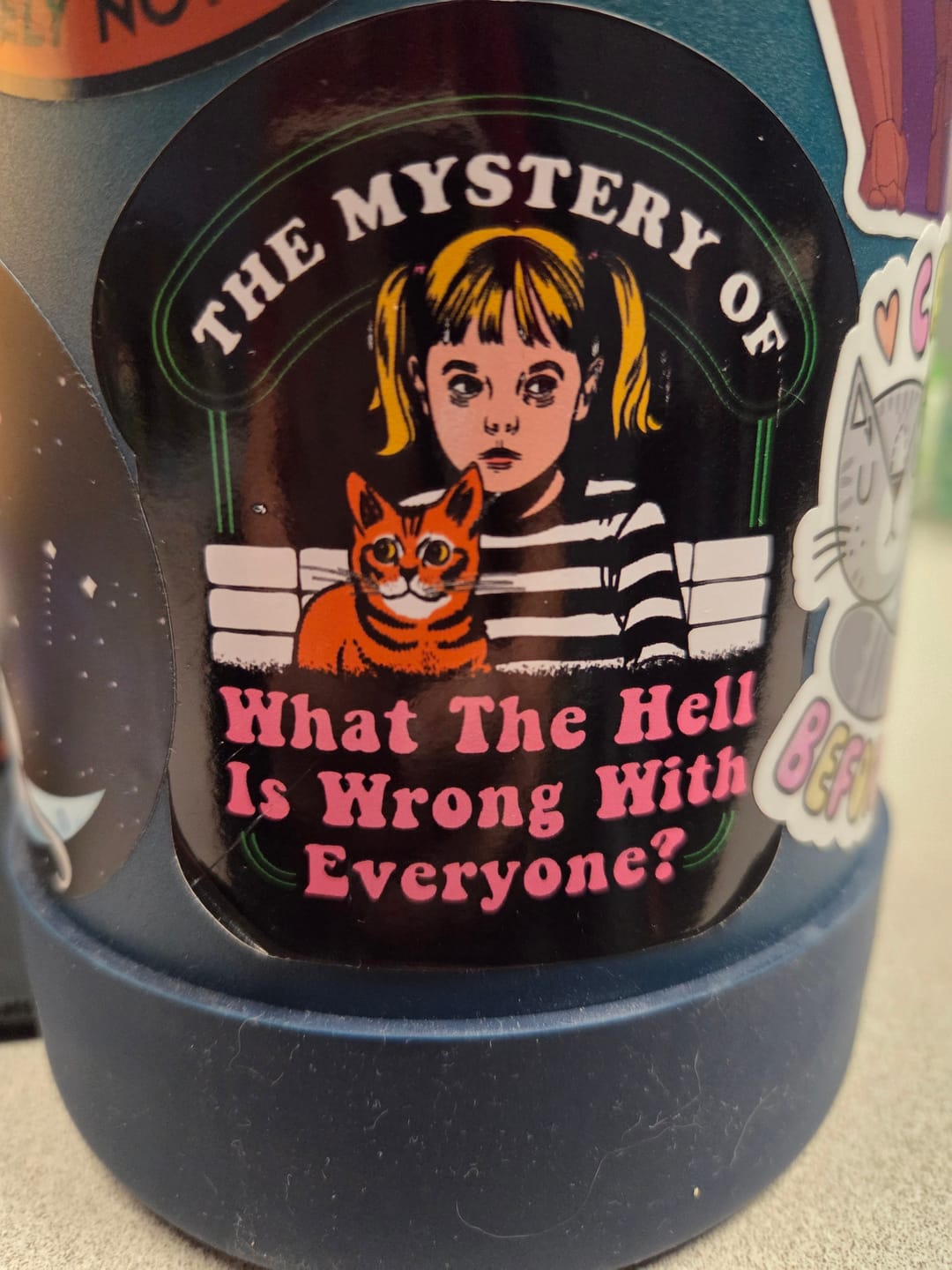 Customer photo review of What The Hell Is Wrong With Everyone Sticker