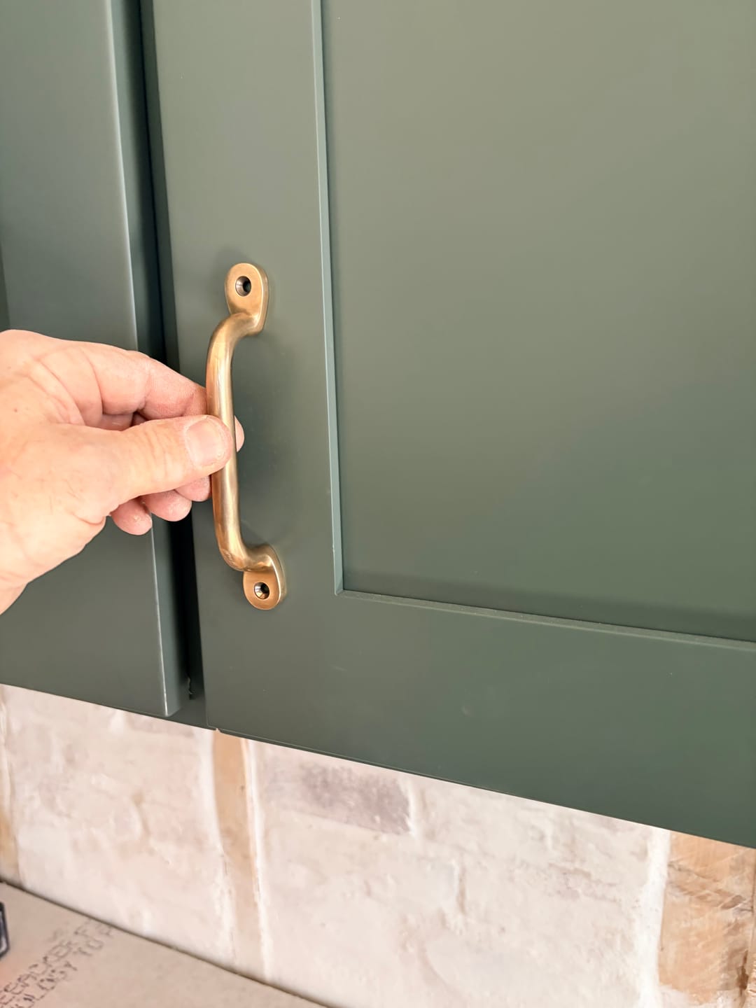 Customer photo review of Serene Cabinet Pulls - Antique Brass
