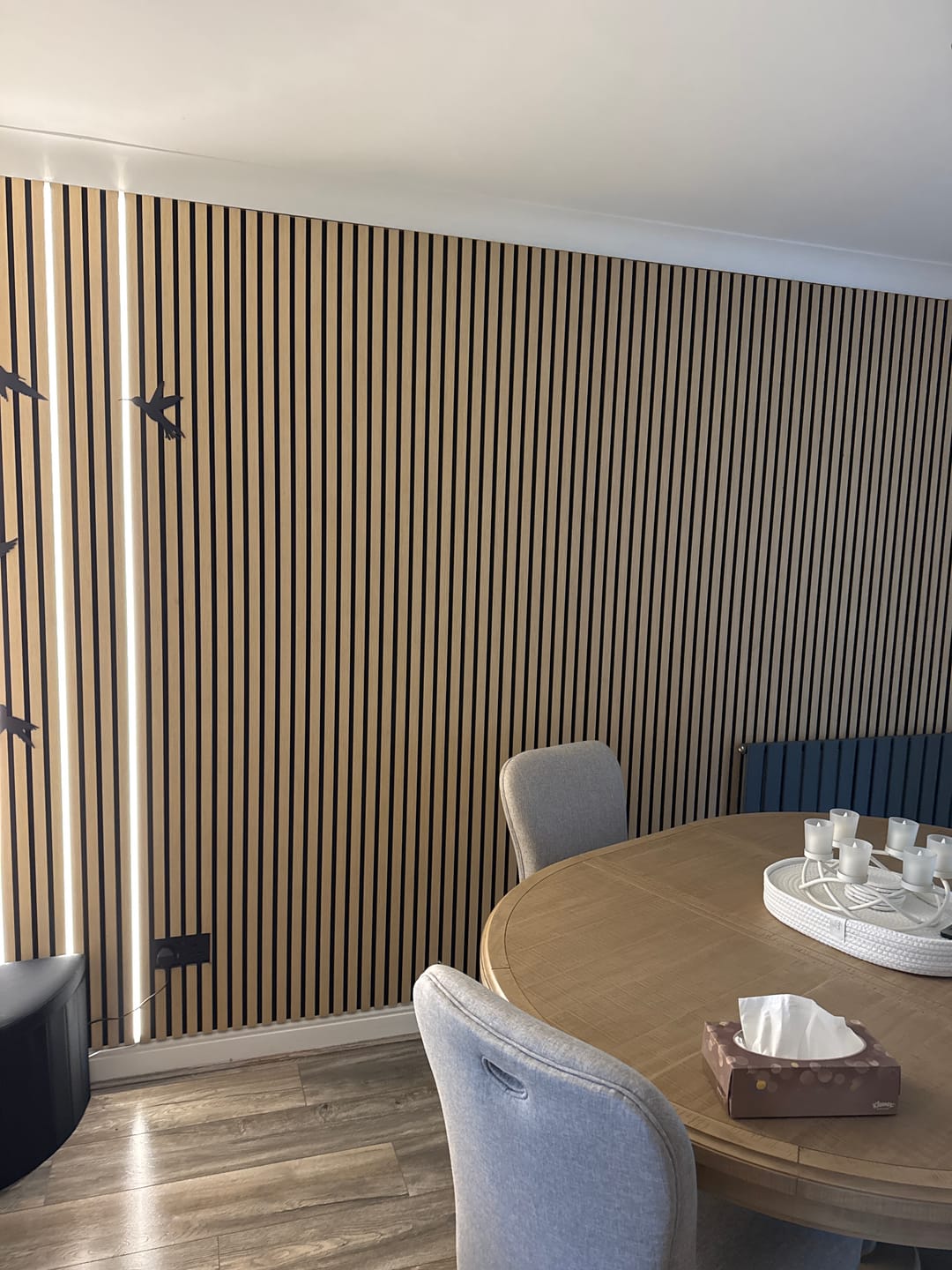 Customer photo review of LED Strip Lighting Kit For Slat Wall Panels – 2-Pack