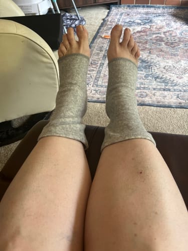 Customer photo review of Meias de bambu premium anti-fadiga