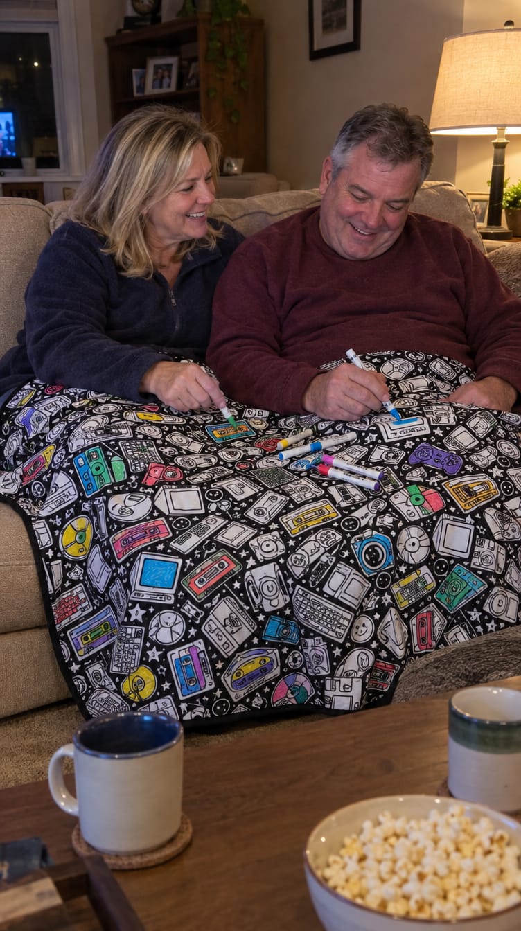 Customer photo review of Hueloom™ - Coloring Blanket