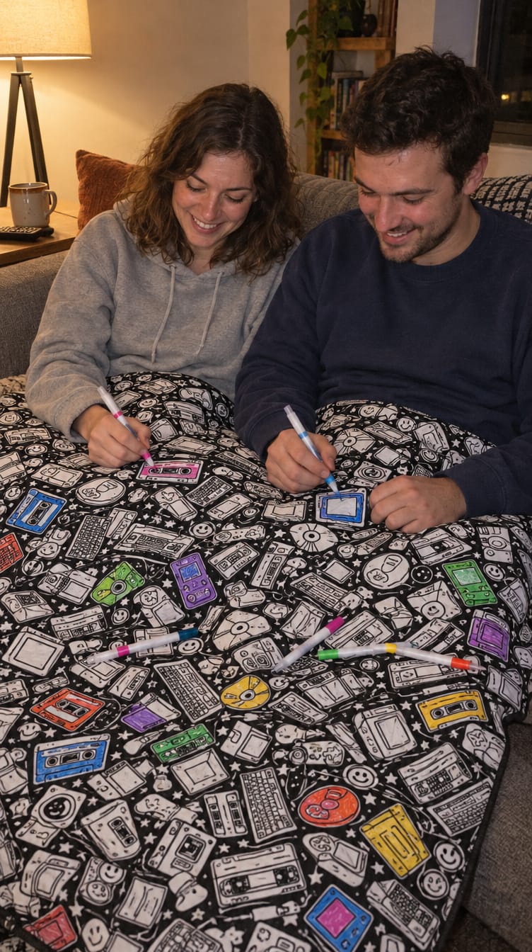 Customer photo review of Hueloom™ - Coloring Blanket