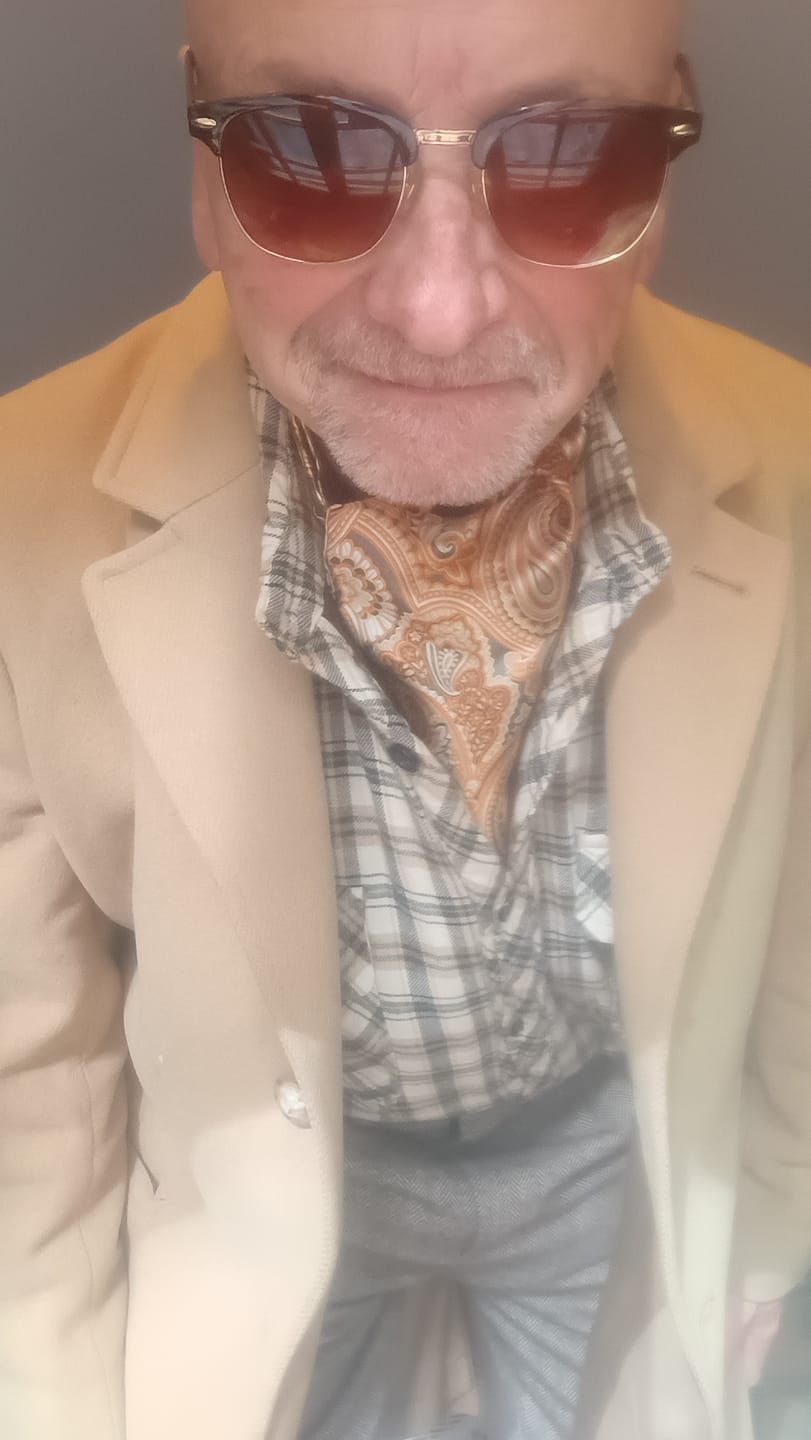 Customer photo review of Ties2you Paisley Tie Orange Silk Cravat Woven Ascot Tie Pocket Square Cufflinks Set