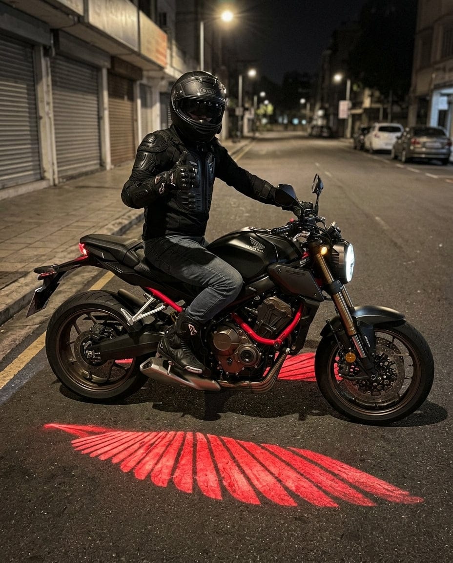 Customer photo review of Angel Wing Light Projectors for Motorcycles