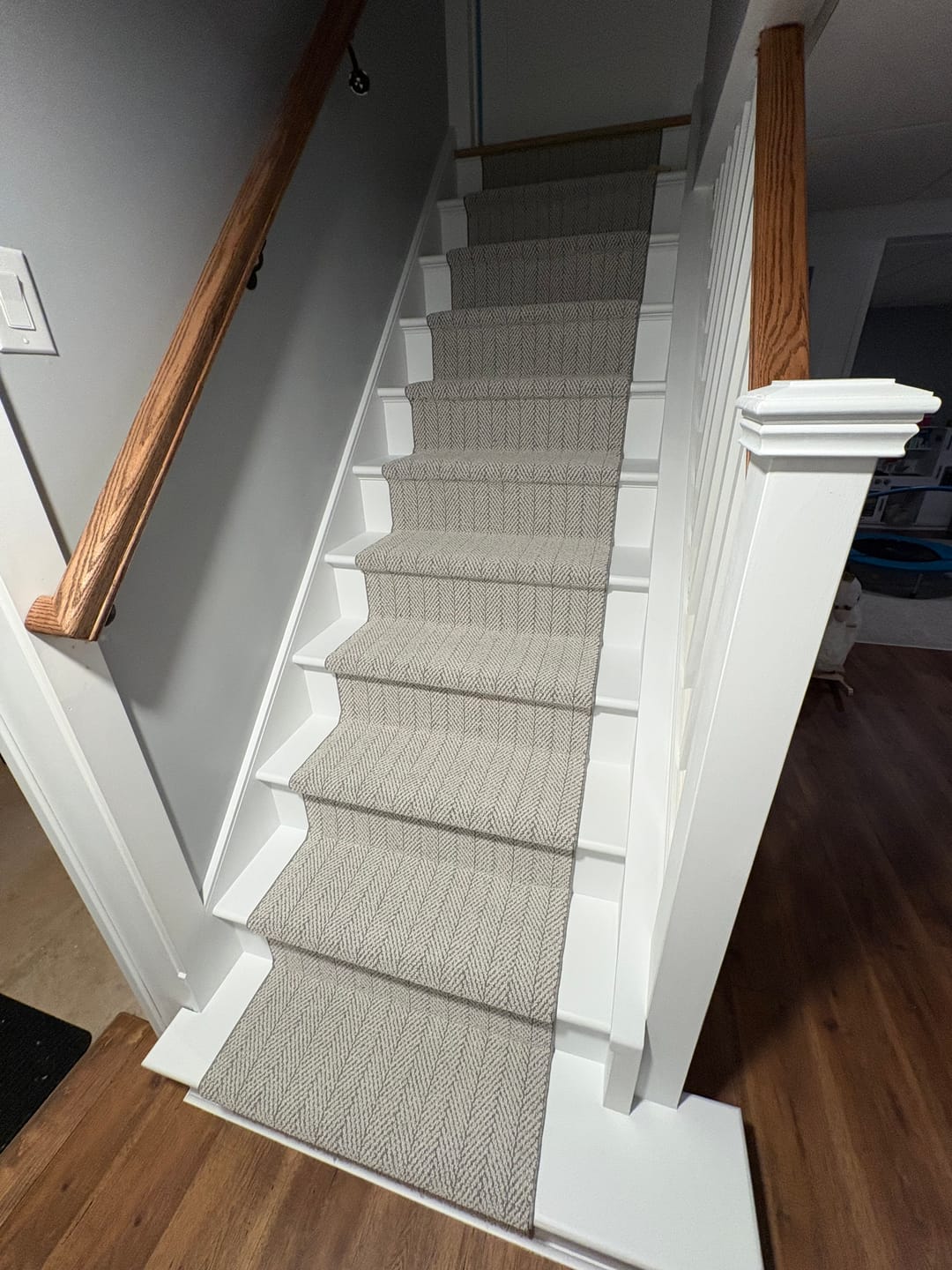 Customer photo review of Stair Runner Roll Ends & Clearance Carpet Runners