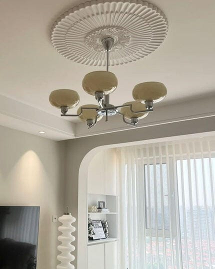 Customer photo review of Frosted Glass Chandelier for Dining Table, 27.5 cm Tall, Hardwired