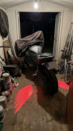 Customer photo review of Angel Wing Light Projectors for Motorcycles