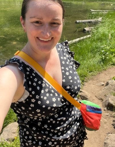 Customer photo review of Built-in Bra Swim Romper