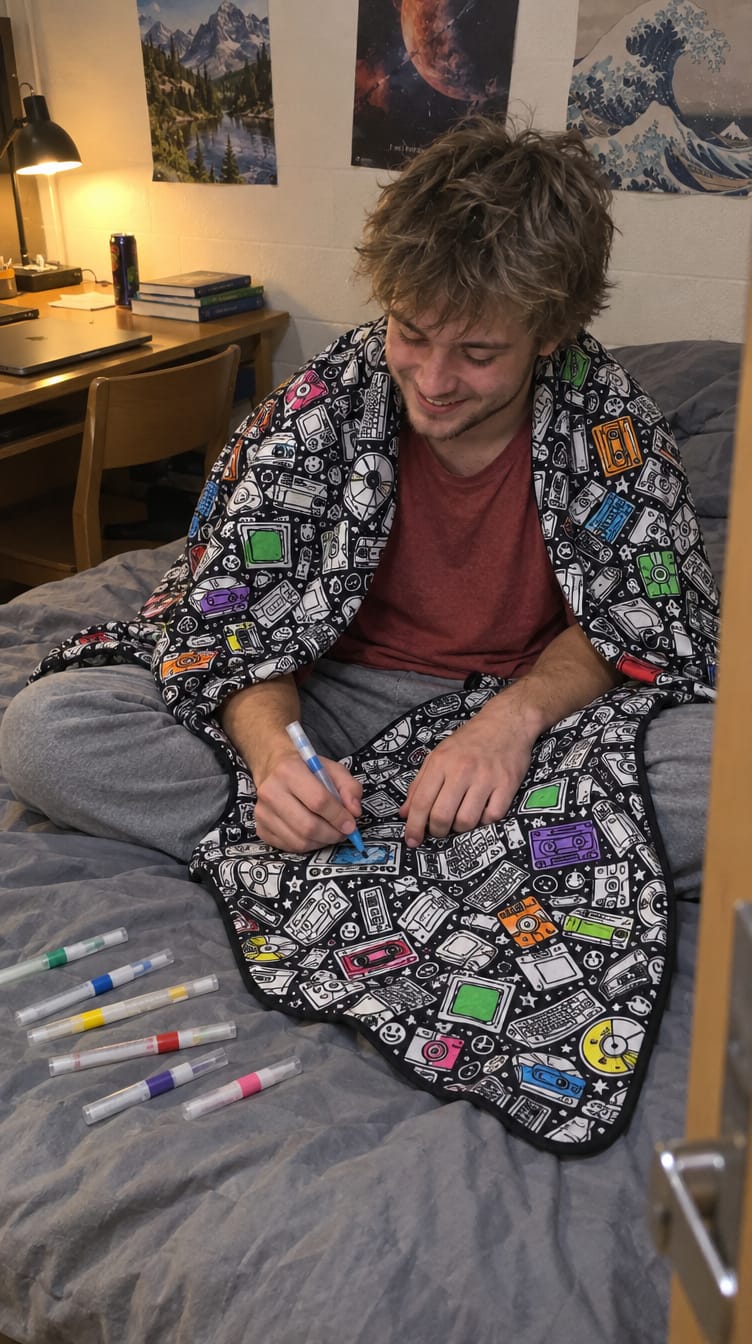 Customer photo review of Hueloom™ - Coloring Blanket