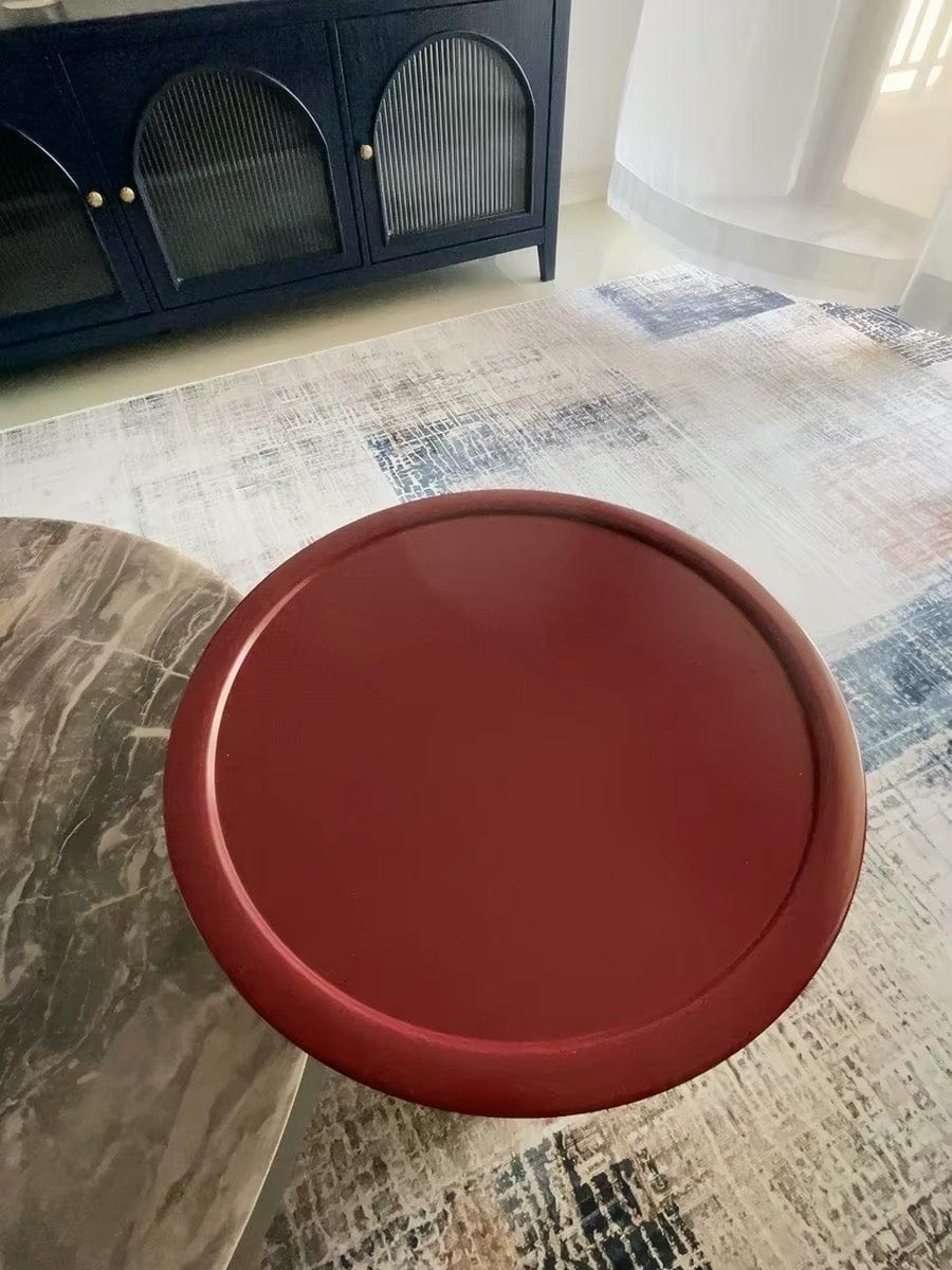 Customer photo review of KKUSO METAL SIDE TABLE - IKE BORDEAUX RED