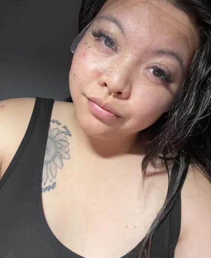 Customer photo review of Lash Shower Shield – Keep Water Off Your Lashes