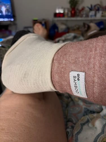 Customer photo review of Meias de bambu premium anti-fadiga