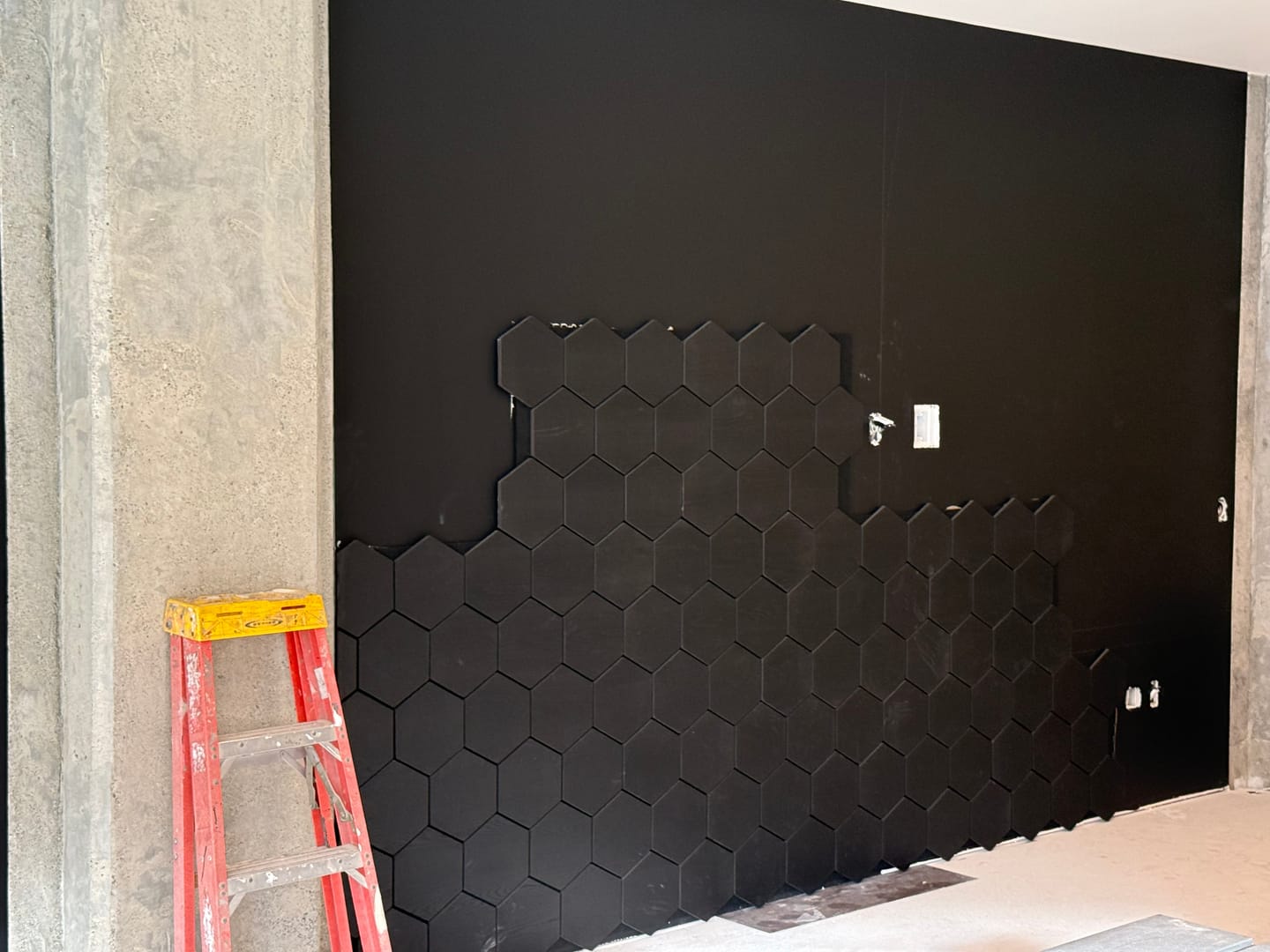 Customer photo review of Hexagon Acoustic Panel | Black 32 Inch (4 Panels per Box) | Wall Decor