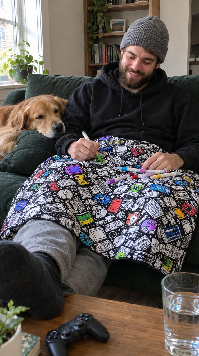 Customer photo review of Hueloom™ - Coloring Blanket