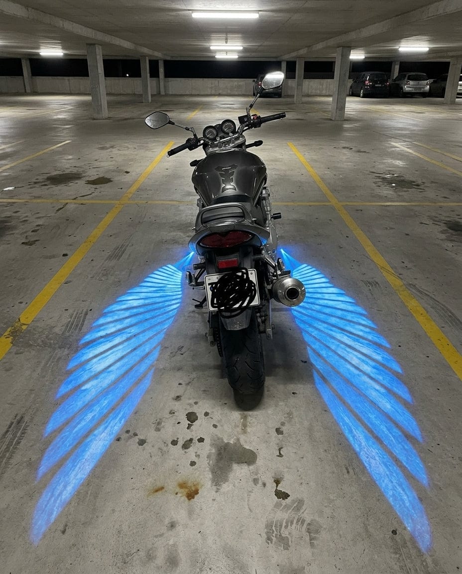 Customer photo review of Angel Wing Light Projectors for Motorcycles