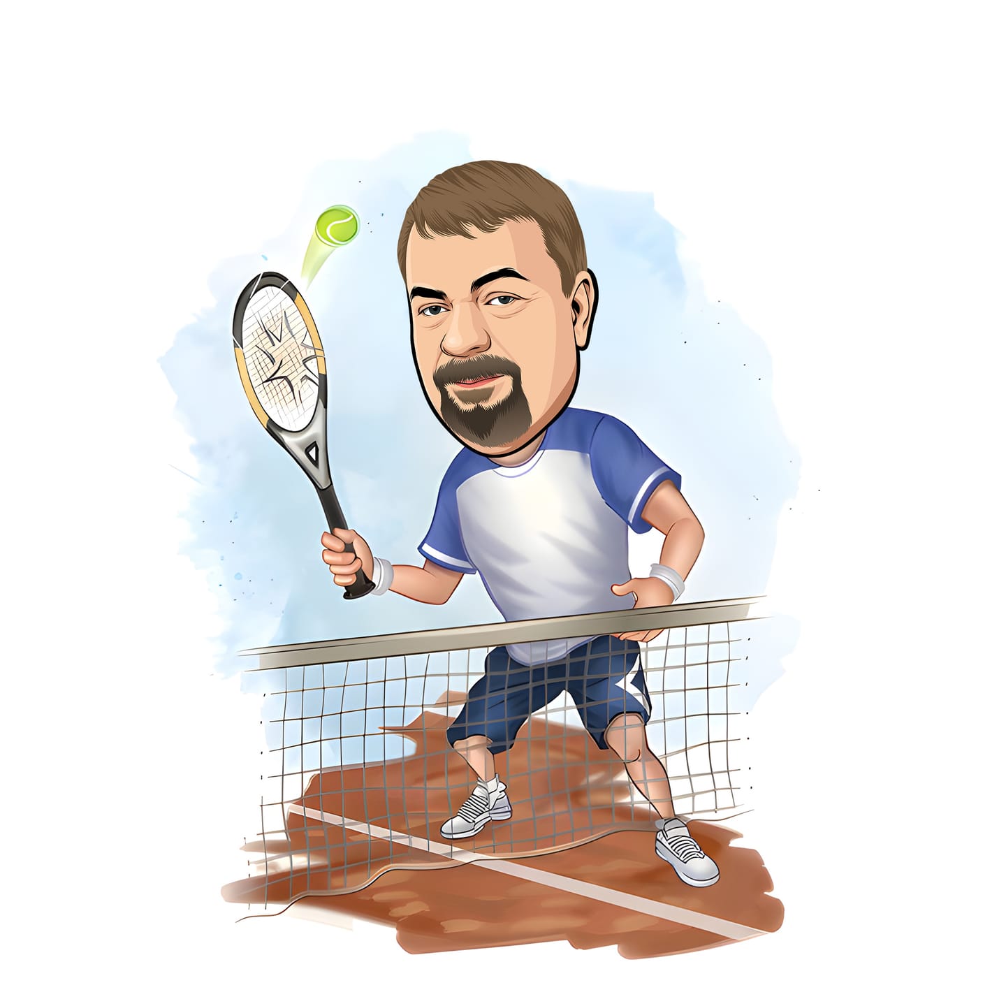 Customer photo review of Custom Tennis Portrait