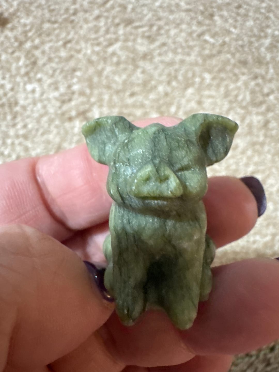 Customer photo review of Natural Crystal Mixed Material Sleeping Pig