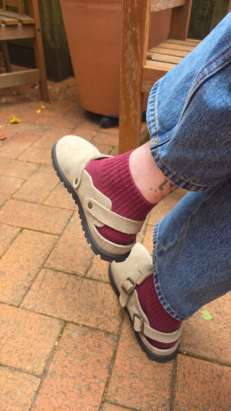 Customer photo review of Barebound IKAROS II - Barefoot Clog (Stone Taupe)