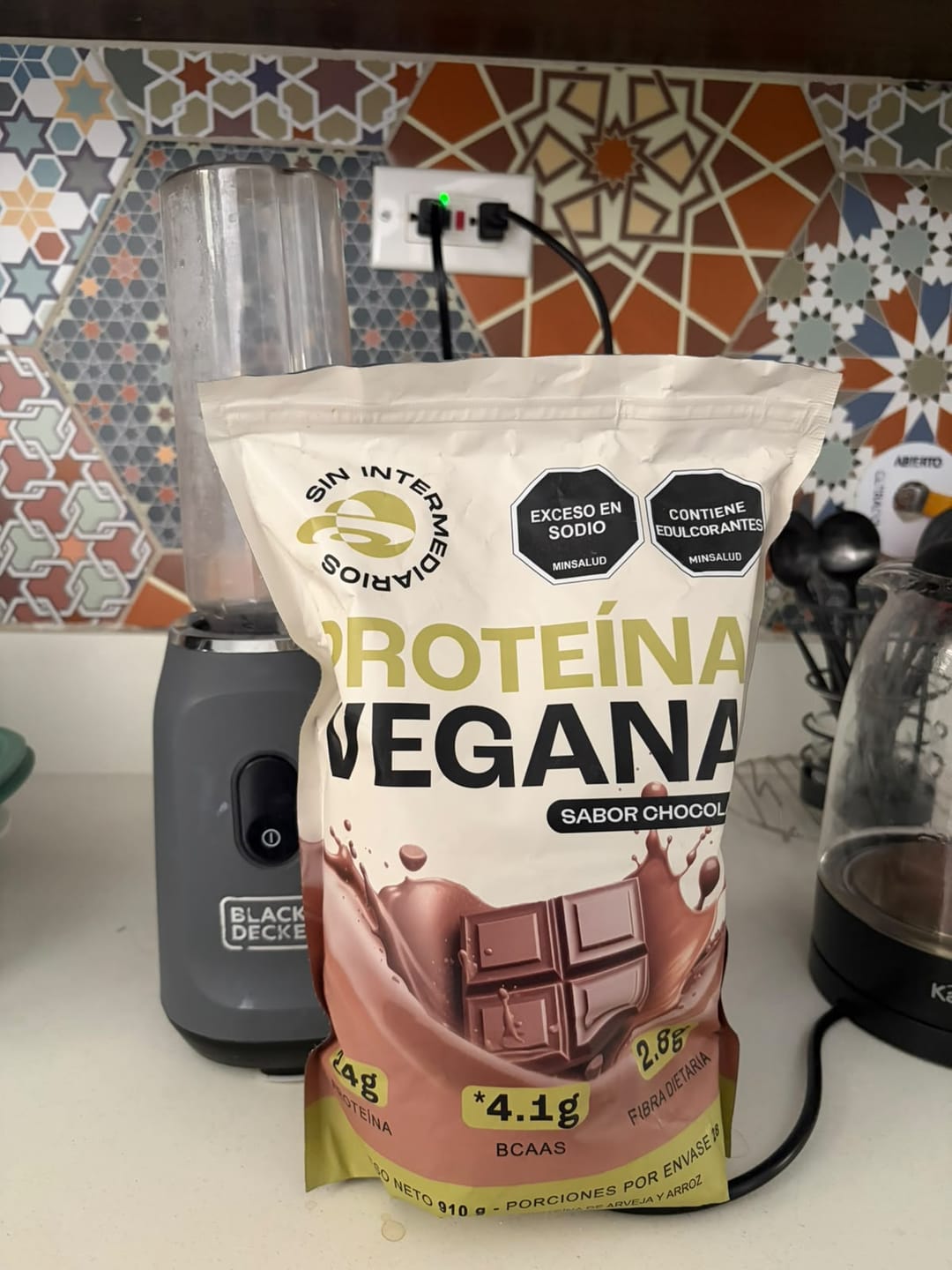 Customer photo review of Proteína Vegan - Chocolate
