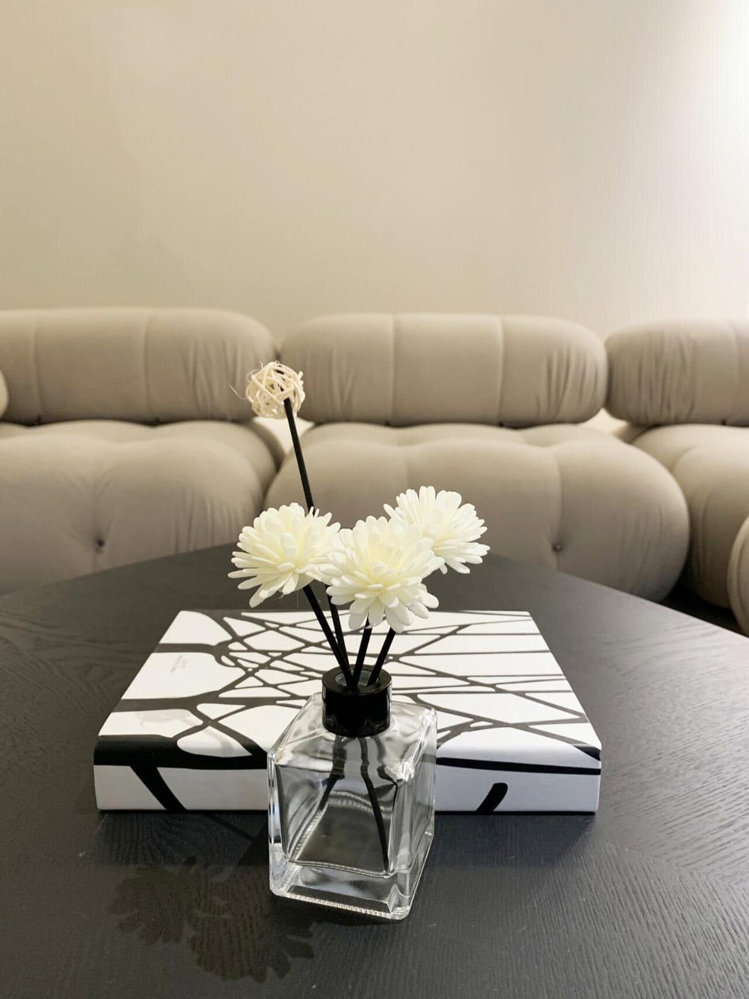 Customer photo review of Hiksnra 3 Seater Sofa with Rectangular Ottoman | Sofa in a Box