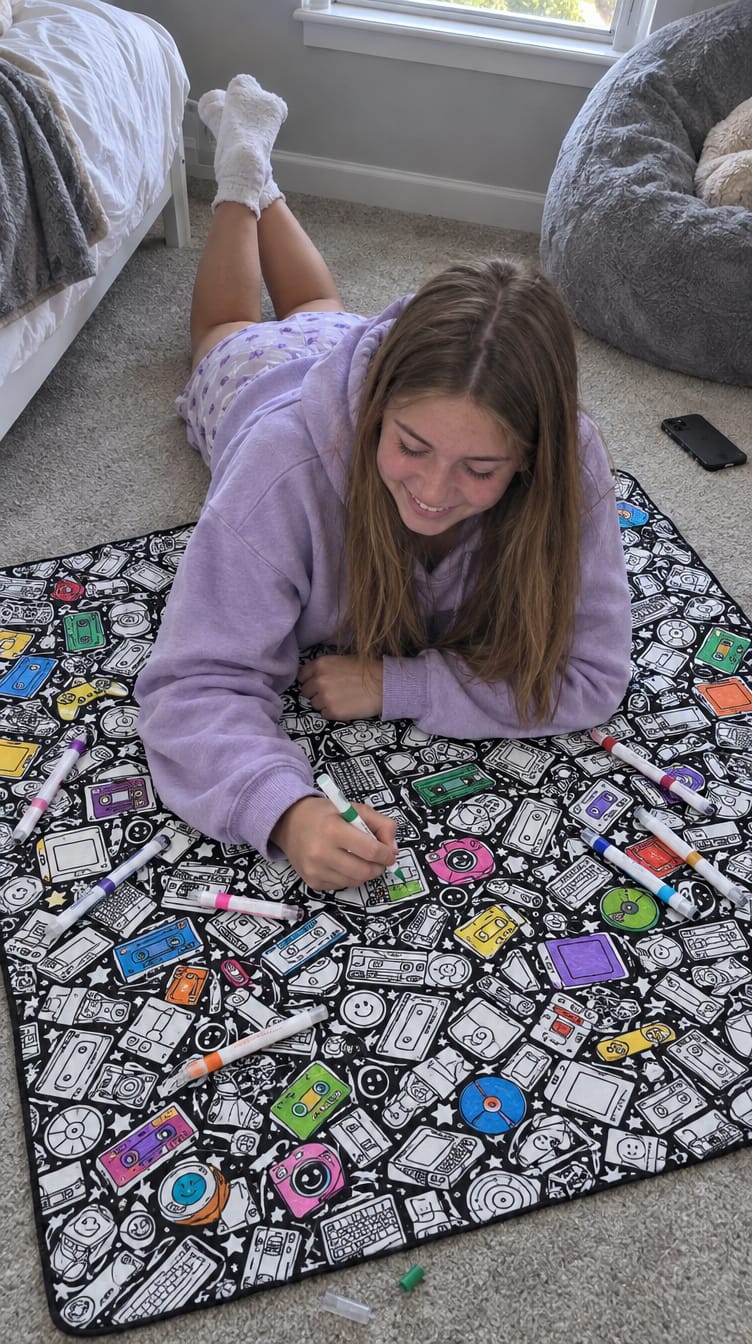 Customer photo review of Hueloom™ - Coloring Blanket