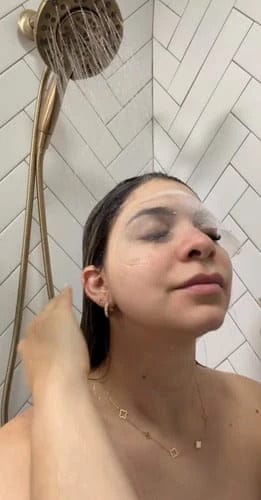Customer photo review of Lashield Lash Shower Shield